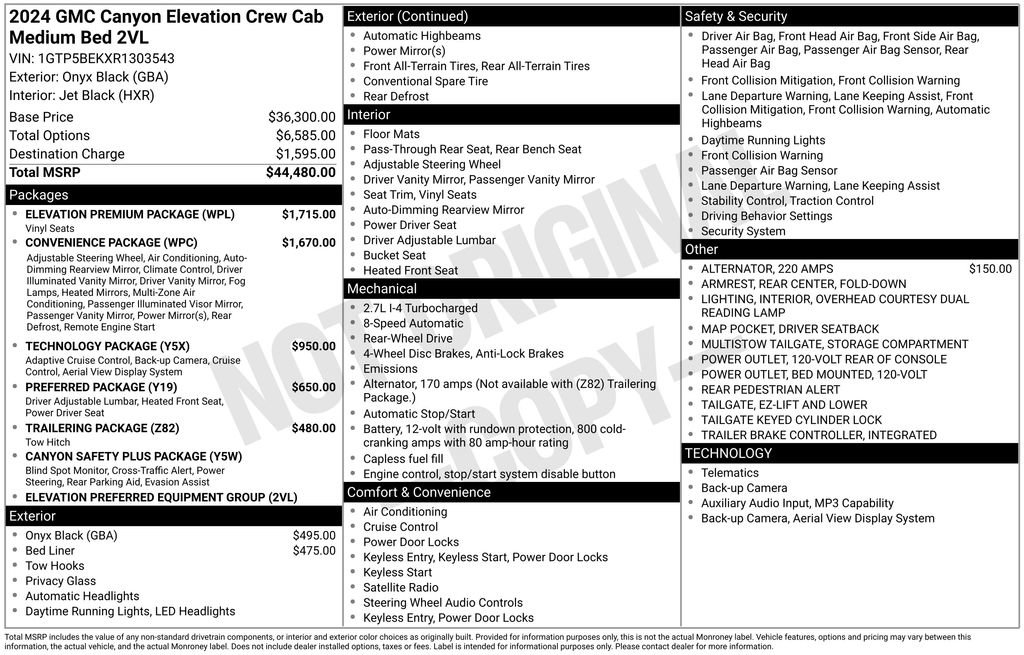 Used 2024 GMC Canyon Elevation w/ Elevation Premium Package RWD image 5