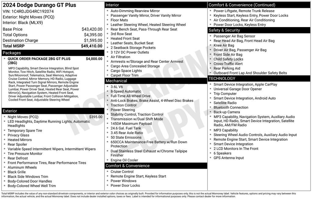 Used 2024 Dodge Durango GT AWD/4WD image 37