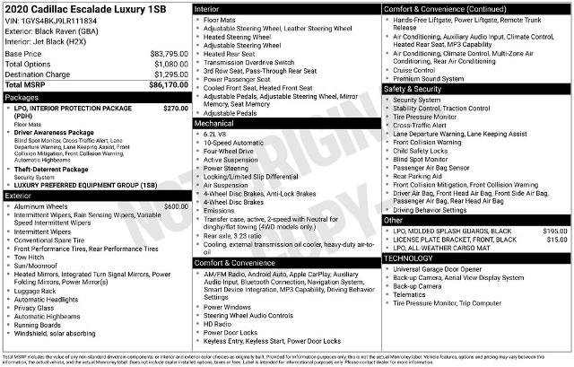 Used 2020 Cadillac Escalade Luxury image 5