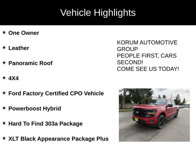 Certified 2024 Ford F150 XLT w/ Equipment Group 303A High image 4