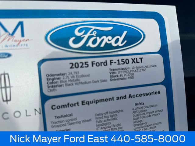Certified 2025 Ford F150 XLT w/ Equipment Group 301A Standard AWD/4WD image 28