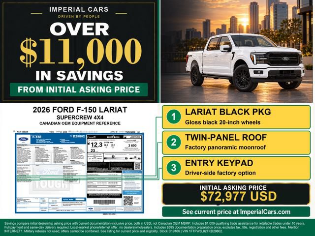Certified 2026 Ford F150 Lariat AWD/4WD image 3