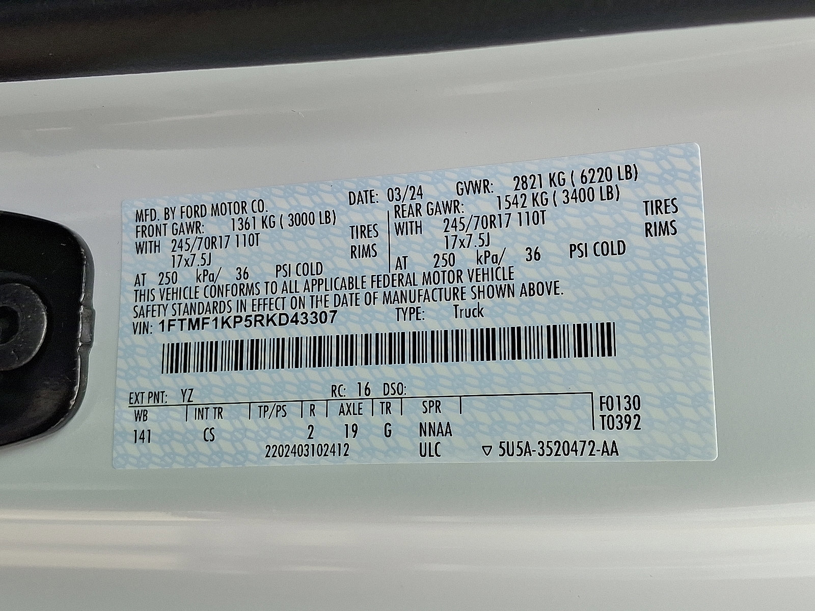 Certified 2024 Ford F150 XL w/ Equipment Group 103A High image 27