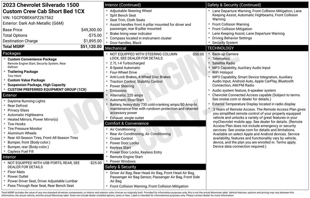 Used 2023 Chevrolet Silverado 1500 Custom AWD/4WD image 5