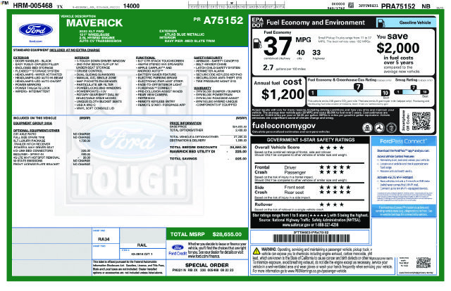 Certified 2023 Ford Maverick XLT w/ XLT Luxury Package FWD image 42