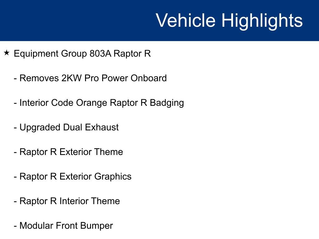 Certified 2025 Ford F150 Raptor w/ Equipment Group 803A Raptor R image 24