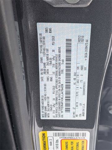 Certified 2020 Ford Ranger XLT w/ Equipment Group 302A Luxury image 34