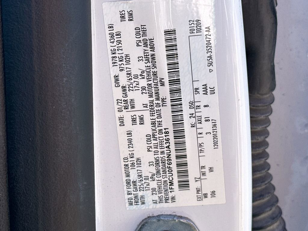 Certified 2022 Ford Escape S FWD image 30