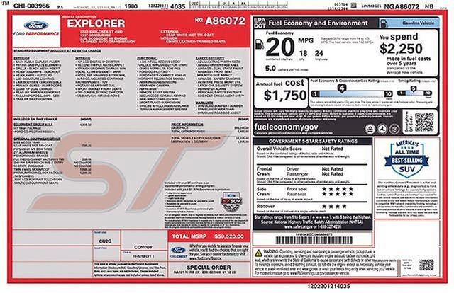 Certified 2022 Ford Explorer ST w/ Equipment Group 401A AWD/4WD image 18