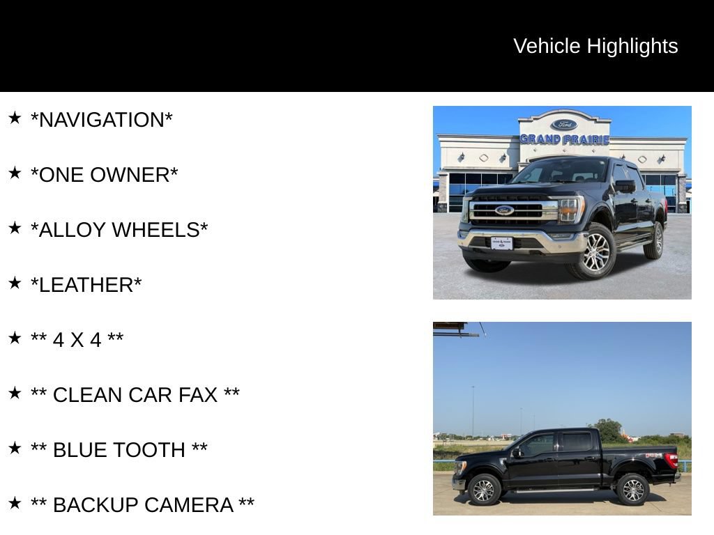 Certified 2022 Ford F150 Lariat w/ FX4 Off-Road Package AWD/4WD image 4