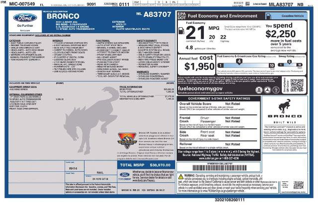 Certified 2021 Ford Bronco Big Bend AWD/4WD image 8