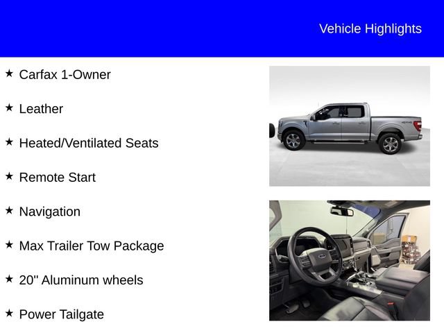 Certified 2023 Ford F150 Lariat w/ Equipment Group 502A High AWD/4WD image 2