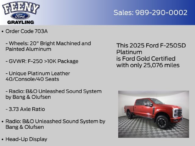 Certified 2025 Ford F250 Platinum w/ Tremor Off-Road Package AWD/4WD image 14