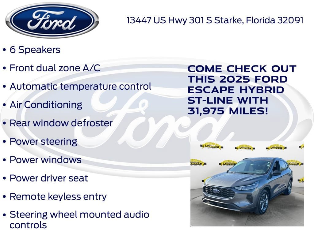 Certified 2025 Ford Escape ST-Line w/ Equipment Group 301A FWD image 22
