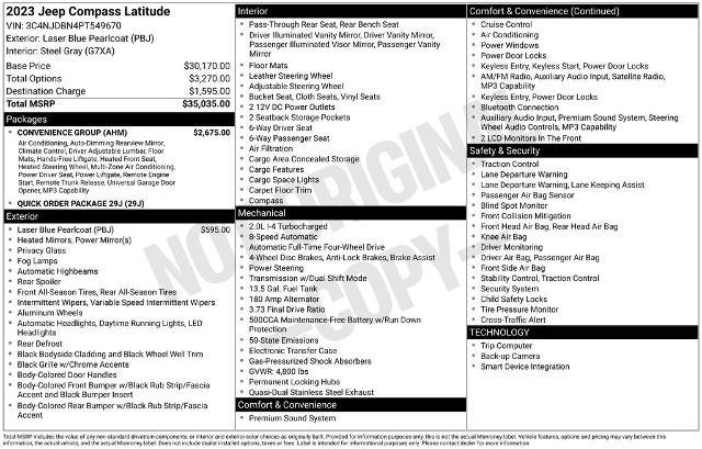 Used 2023 Jeep Compass Latitude w/ Convenience Group AWD/4WD image 5