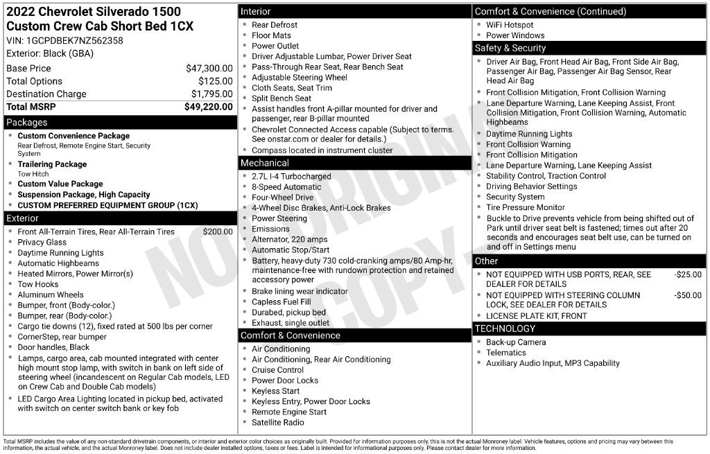 Used 2022 Chevrolet Silverado 1500 Custom AWD/4WD image 22