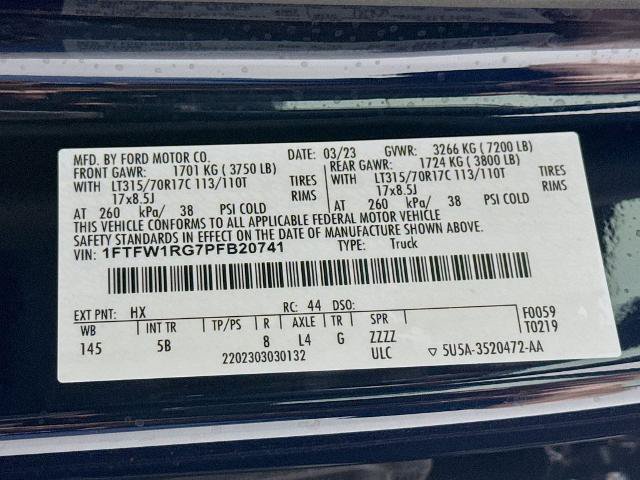 Certified 2023 Ford F150 Raptor w/ Blue Interior Package AWD/4WD image 35