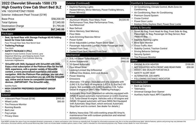 Used 2022 Chevrolet Silverado 1500 High Country AWD/4WD image 3