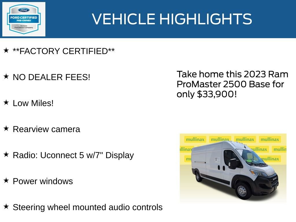 Used 2023 RAM ProMaster 2500 FWD image 12