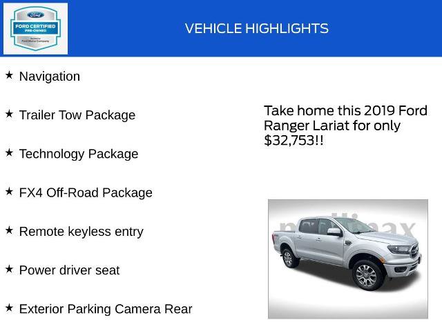 Certified 2019 Ford Ranger Lariat w/ FX4 Off-Road Package image 18