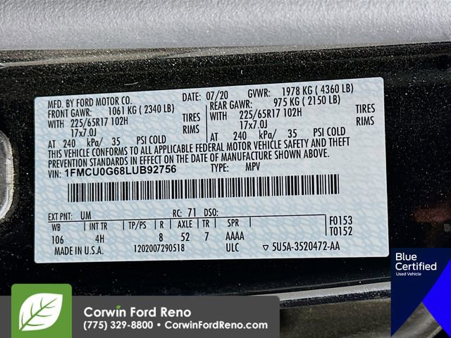 Certified 2020 Ford Escape SE image 33
