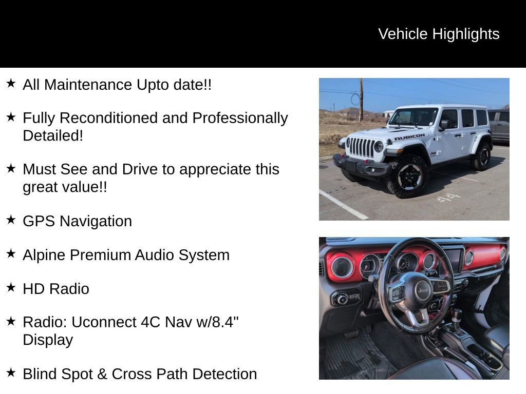 Used 2021 Jeep Wrangler Unlimited Rubicon w/ Uconnect 4C Nav & Sound Group image 31
