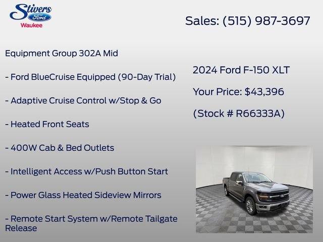 Certified 2024 Ford F150 XLT w/ Equipment Group 302A MID AWD/4WD image 8