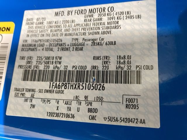 Certified 2024 Ford Mustang Coupe RWD image 31