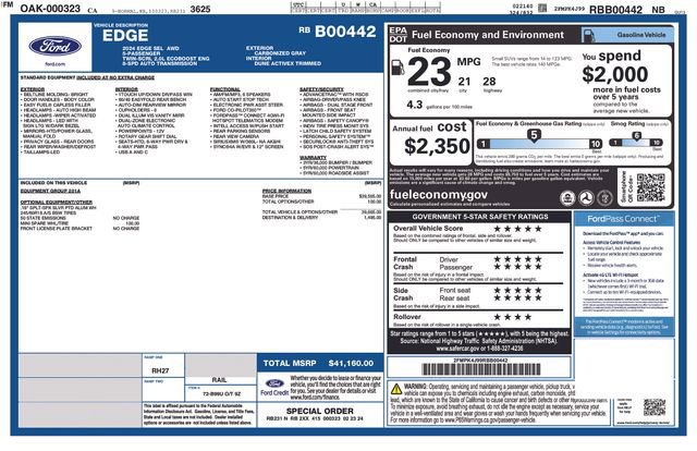 Certified 2024 Ford Edge SEL AWD/4WD image 38