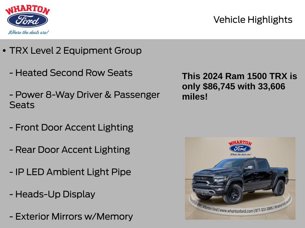 Used 2024 RAM 1500 TRX w/ TRX Level 2 Equipment Group AWD/4WD image 16