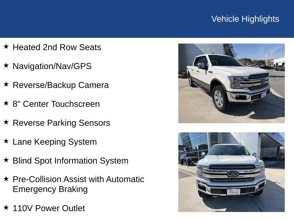 Certified 2020 Ford F150 Lariat w/ Equipment Group 502A Luxury image 31