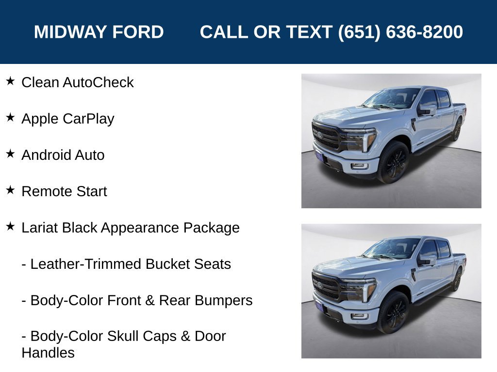 Certified 2024 Ford F150 Lariat w/ FX4 Off-Road Package AWD/4WD image 7