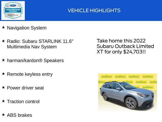 Used 2022 Subaru Outback Limited XT w/ Popular Package #2 AWD/4WD image 18