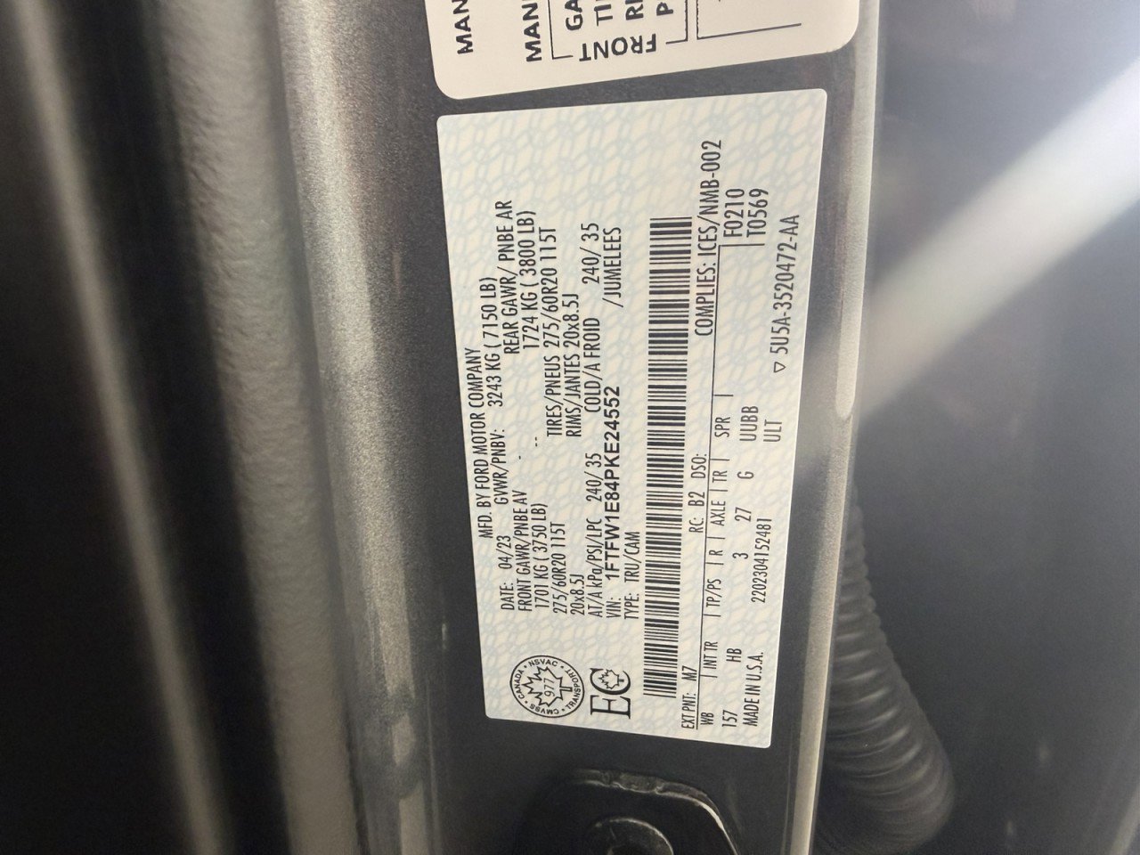 Certified 2023 Ford F150 Lariat AWD/4WD image 26