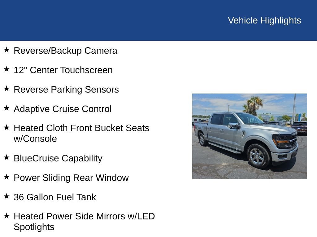 Certified 2024 Ford F150 XLT w/ Equipment Group 302A MID RWD image 6