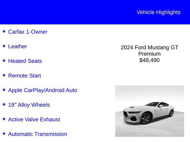 Certified 2024 Ford Mustang GT Premium RWD image 3