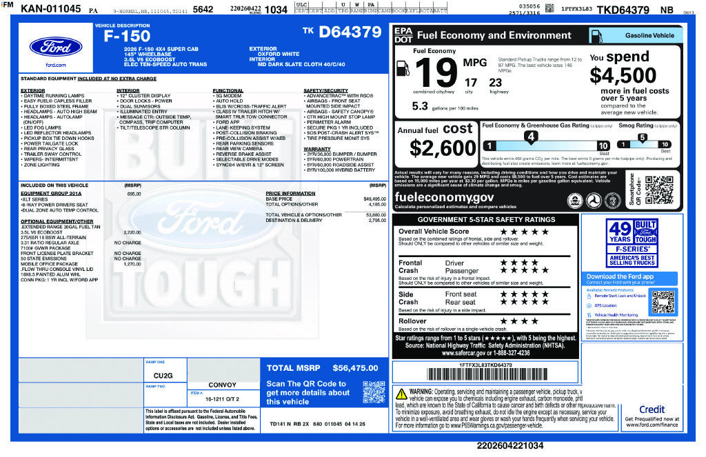 Certified 2026 Ford F150 XLT w/ Mobile Office Package AWD/4WD image 27