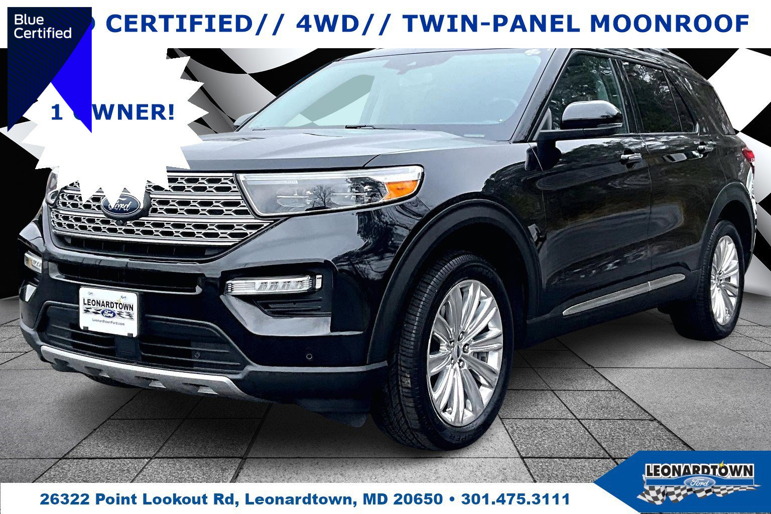 Certified 2022 Ford Explorer Limited w/ Equipment Group 301A