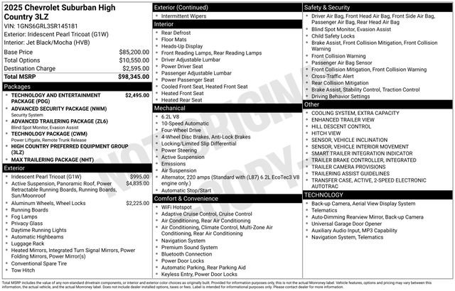 Used 2025 Chevrolet Suburban High Country AWD/4WD image 47