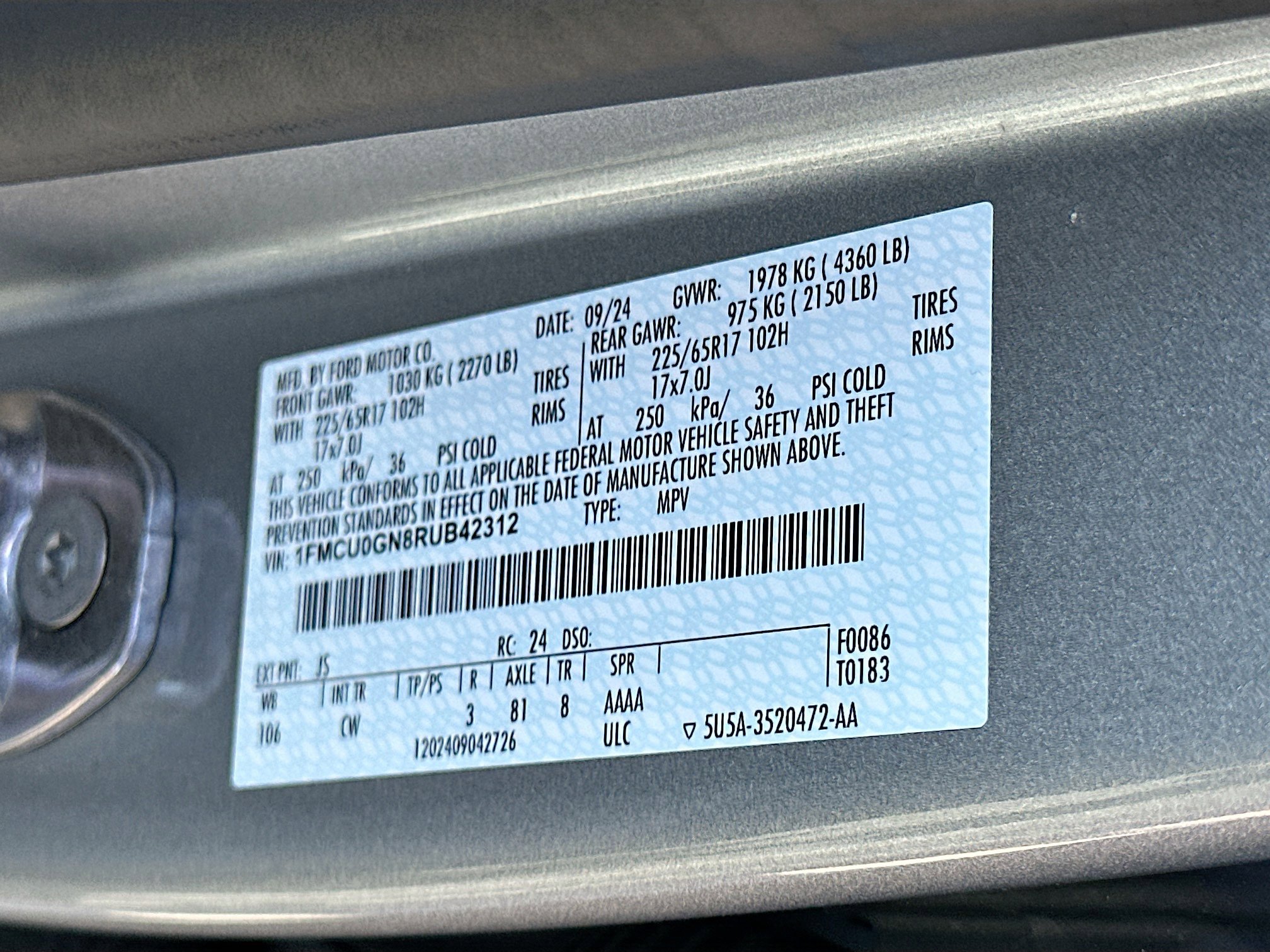 Certified 2024 Ford Escape Active image 31