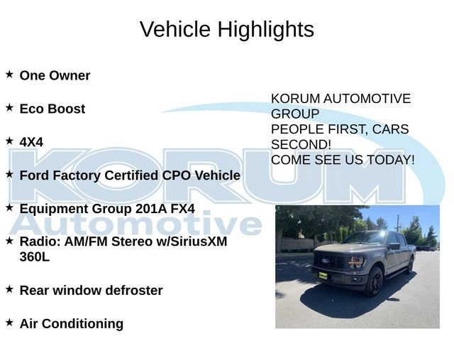 Certified 2025 Ford F150 STX w/ Equipment Group 201A FX4 AWD/4WD image 4