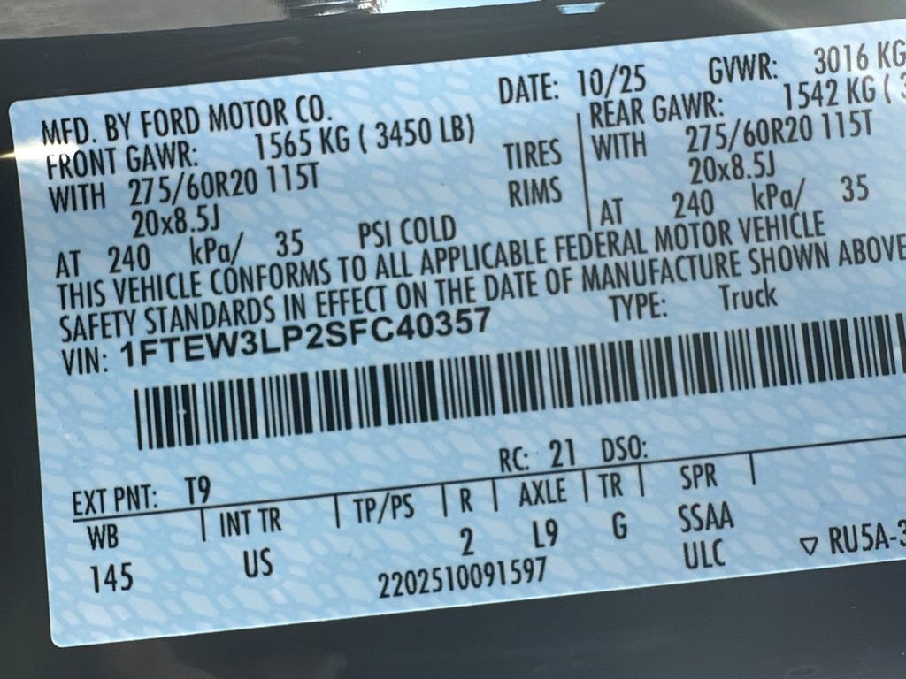 Certified 2025 Ford F150 XLT w/ Equipment Group 302A MID AWD/4WD image 30