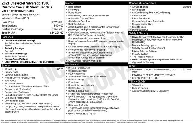 Used 2021 Chevrolet Silverado 1500 Custom image 34