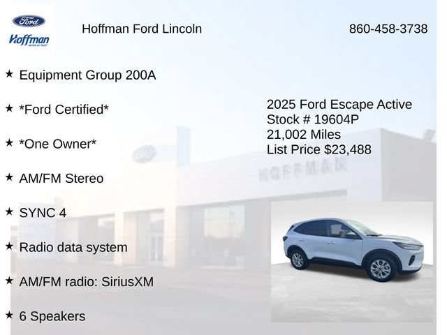 Certified 2025 Ford Escape Active AWD/4WD image 6