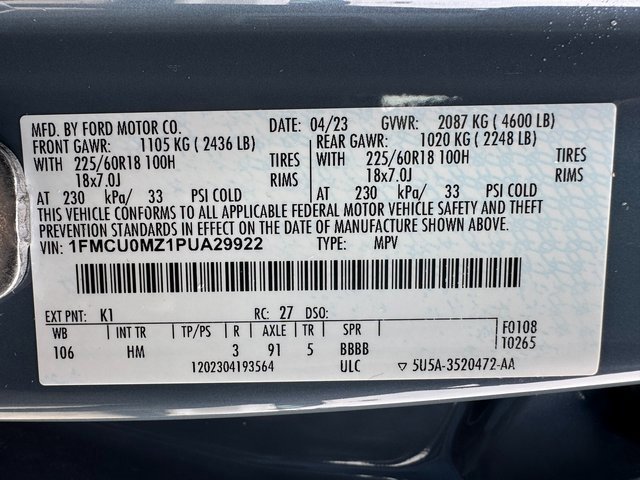 Certified 2023 Ford Escape ST-Line w/ Equipment Group 301A image 28