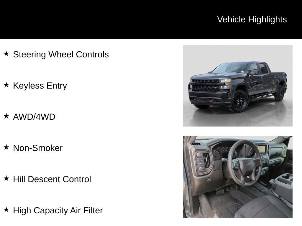 Used 2019 Chevrolet Silverado 1500 Custom Trail Boss AWD/4WD image 10