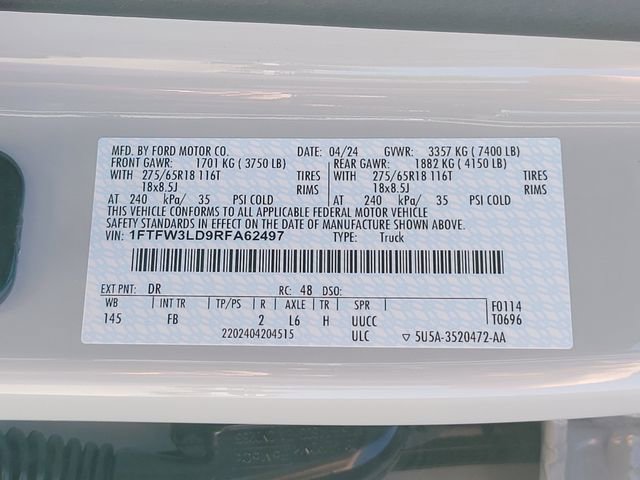 Certified 2024 Ford F150 XLT w/ Equipment Group 302A MID AWD/4WD image 16