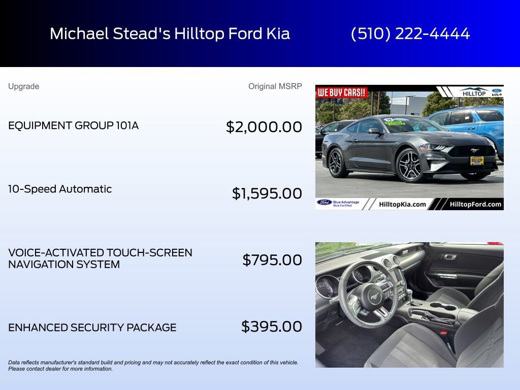 Certified 2019 Ford Mustang Coupe w/ Equipment Group 101A image 10