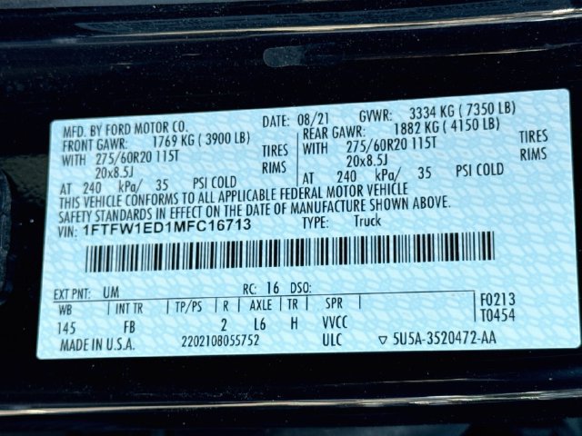 Certified 2021 Ford F150 XLT w/ Equipment Group 302A High AWD/4WD image 41