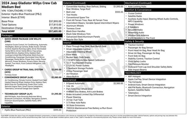 Used 2024 Jeep Gladiator Sport AWD/4WD image 13